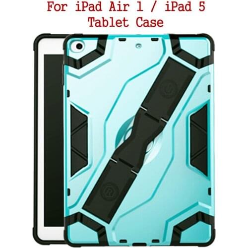 Heavy Duty Anti-Shock Armor Tablet Protective Cover for iPad Air 1 TPU Silicone PC Bracket Fixed Protective Cover for iPad 5