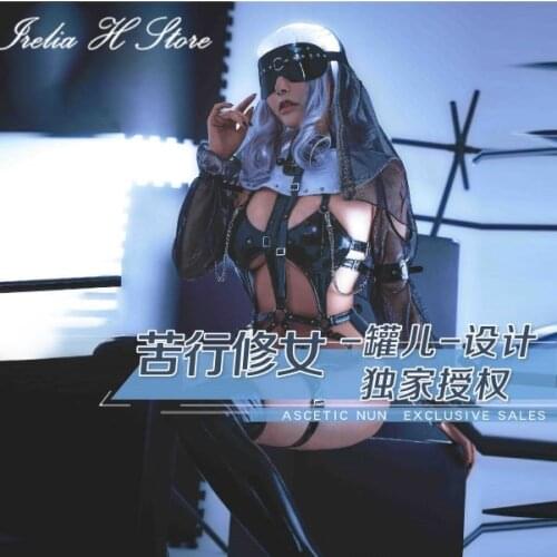 {Stock} Irelia H Store Ascetic nun sexy lingeries Cosplay Costume private photo shoot Cosplays costume sexy lingeries bikini