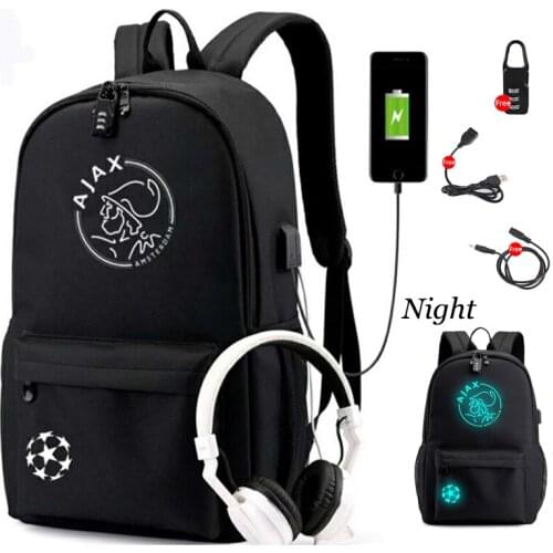 2020 AJAX Student backpack with USB Charging and Anti theft Features backpack for Boys girl Back To School canvas backpack