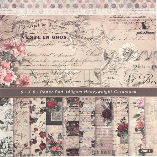 YPP CRAFT 12 Sheets Vente en gros Scrapbooking Pads Paper Origami Art Background Paper Card Making DIY Scrapbook Paper Craft