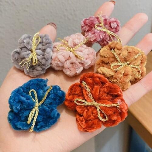 2020 New Children Cute Velve Flower Bow Ornament Hair Clips Baby Girls Lovely Sweet Barrettes Hairpins Kids Hair Accessories