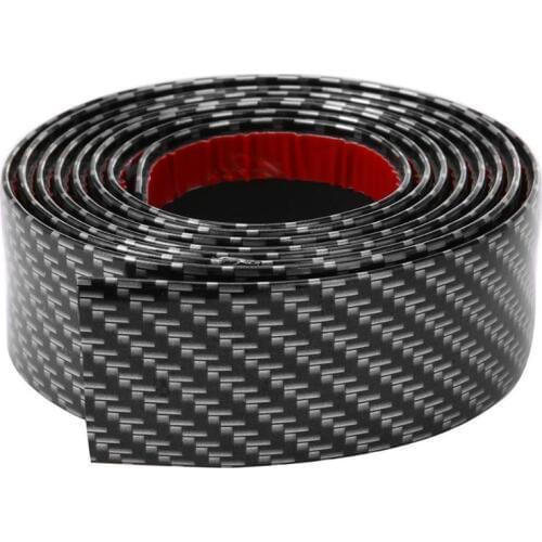 2.5m Car Door Protector Car Styling Carbon Fiber Look Soft Rubber Bumper Strip DIY Door Sill Protector Car Sticker Accessories
