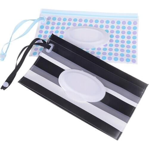1Pc Portable baby wipes bag pouch outdoor easy-carry clean wet wipes bags