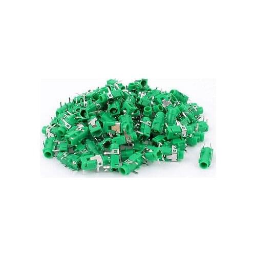 100Pcs PCB Mount 3.5mm Female 4 Pins DIP Stereo Audio Jack Connector PJ321