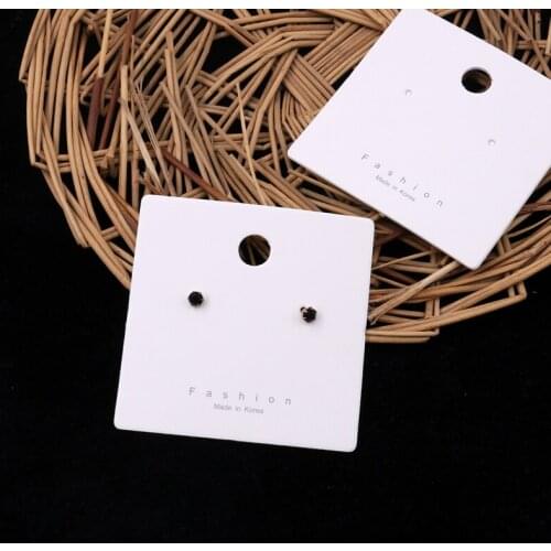 2021 New Arrived Fashion Jewelry Display Earring Cards 100Pcs 5.5x5.5cm Stud Earrings Drop Boutique Counter Stand Paper Card