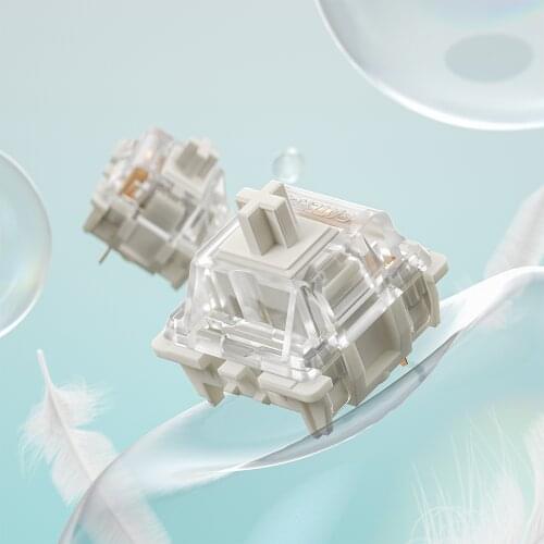 70 pcs Double or Single Spring Gateron Pro White Switches 38g Prelubed Switch for MX Mechanical Keyboards