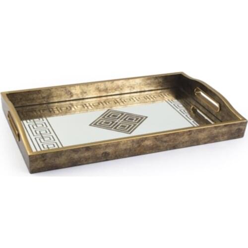 FREE SHIPPING Decorative Wooden Storage Serving Trays with Handle Tableware Tea Plates Fruits Coffee Dishes Dinner Trays Coffee