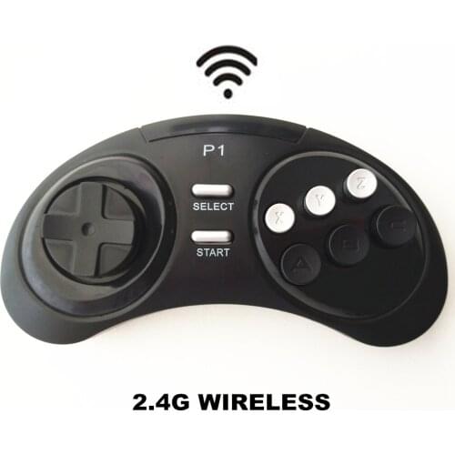2.4G Wireless Controller Joystick Gamepad for 16bit Retro Genesis HD Ultra for Modern Wireless Console