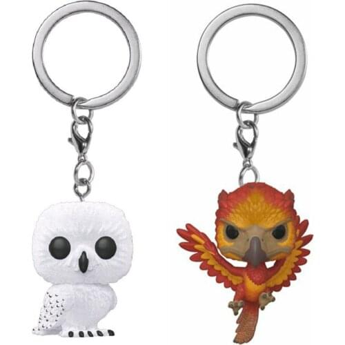 Magic Movie Television Undead Bird White Bird Owl Keychain Boy Girl Birthday Childrens Party Supplies Key Chains Ring Tith Box