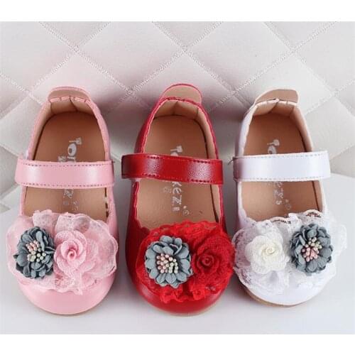 Kids Shoes Toddler Infant Kids Baby Girls Lace Flower Single Shoes Dance Princess Flats Children Toddler Shoes Kids Sandals