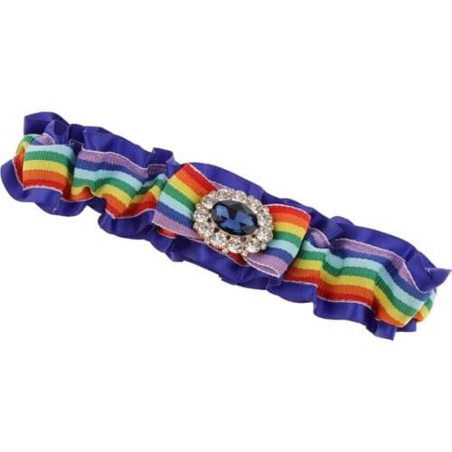 Diamante Bridal Garter with Rhinestone Adjust Stretch Wedding Fancy Dress