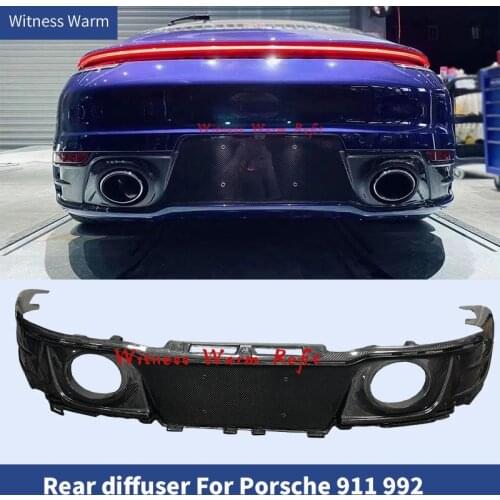 For 2020 Porsche 911 992 Car Rear Bumper Diffuser Lip Spoiler