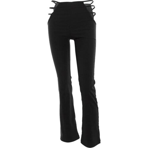 Womens Pants, All-Match High Waist Hollow-Out Casual Trousers for Party Vacation Dating Shopping