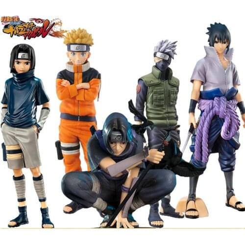 Anime Naruto Action Figure Toys Naruto Namikaze Minato Uchiha Sasuke Itachi Kakashi Anbu Model Dolls Collectibles Display Decor