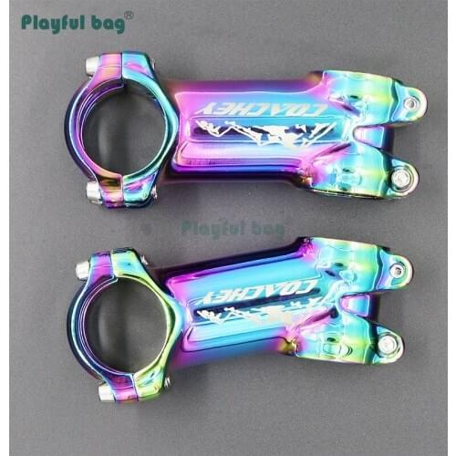 Playful bag Colorful Bicycle Stem Moutain Bike Road Bike Stem 6/17 degrees Steering Gear Bicycle Accessory Riding Equipment IA01