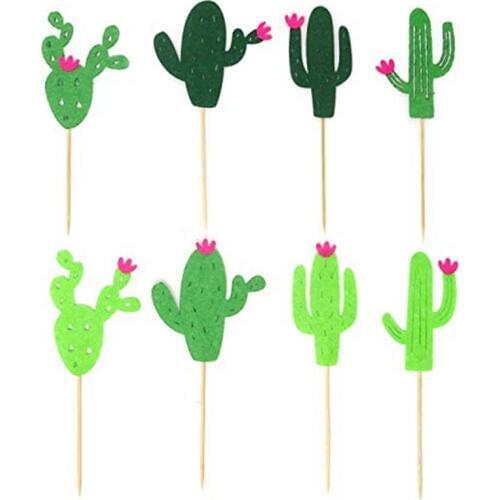 Cactus Cupcake Toppers Fiesta West Cacti Llama Theme Bachelorette Baby Graduation Summer Birthday Party Taco Party Taco Decor