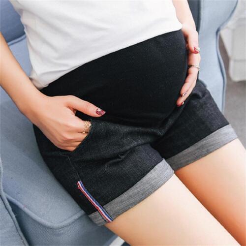 2020 Summer Pregnant Woman Pants Woman Cowboy Shorts Outside Shorts Support Abdominal Pants Maternity Short Jeans Pants