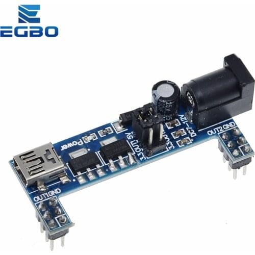 MB102 Breadboard Power Supply Module DC 3.3V 5V For Arduino Solderless Mini USB Power Supply Compatible Bread board MB-102