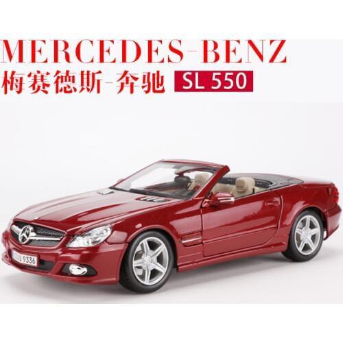 Maisto 1:18 diecast Metal Alloy car model toy For benz SL550 Classic version Simulation Diecast car model for collecting