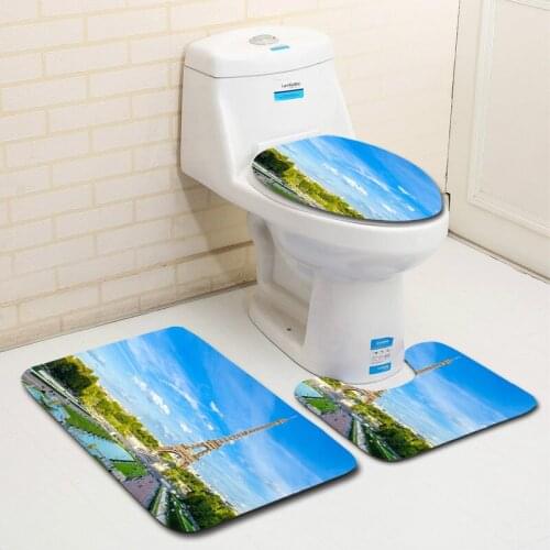 Landscape building pattern Floor mat mats in the bathroom set mat in the bathroom Bathroom bathroom products bathroom rug Mat
