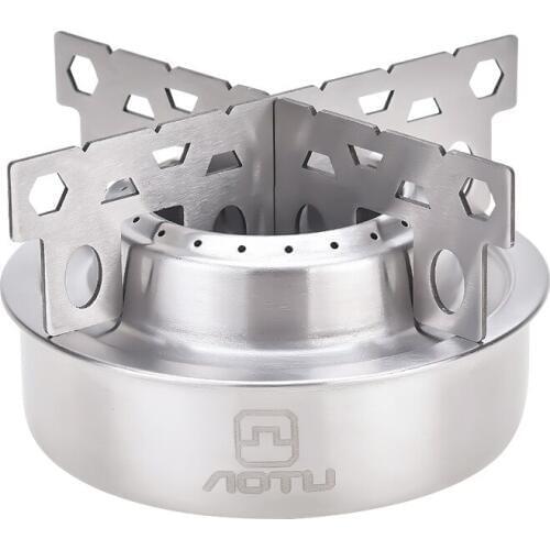 NEW Products Outdoor Portable Storehead Stainless Steel Alcohol Boiler Camping stove burner ultralight solid fuel