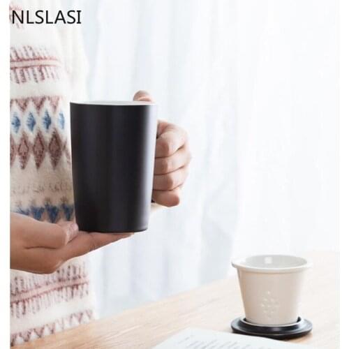 New style ceramic tea cup with strainer Chinese Tea set flower teacup Travel tea set Household drinking utensils WSHYUFEI