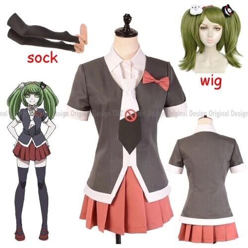 Anime Danganronpa 3 Cosplay The End of Hopes Peak Academy - Side: Future Monaka / Monaca Towa Cosplay Costume Wig