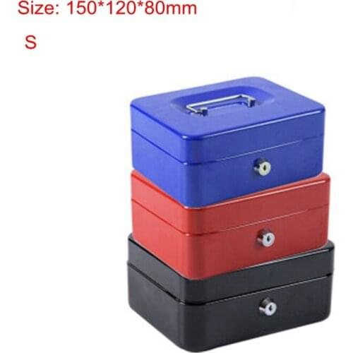 Mini Portable Safe Box Money Jewelry Storage Collection Box For Home School Office With Compartment Tray Lockable Security Box S