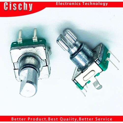1pcs/lot Half axis rotary encoder,handle length 20mm code switch/ EC11 / digital potentiometer with switch 5Pin In Stock