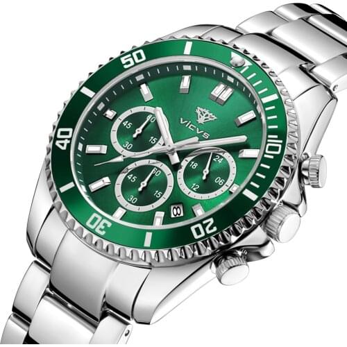 Men quartz wristwatches VICVS New Luxury Fashion Watch Mineral Glass Mens Watch Relogio Masculino