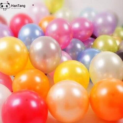 50Pcs 10 Inch Latex Thick Pearl Balloon Helium Round Balloons Wedding Birthday Party Decoration Pearl Balloons Christmas Gift 8Z