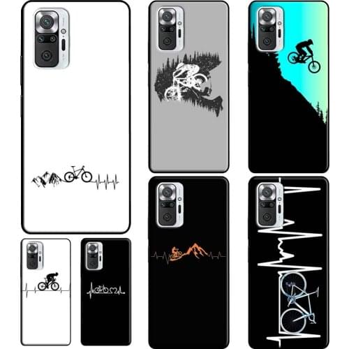 Cycling Heartbeat Bike For Xiaomi Redmi Note 10 7 8 9 Pro Note 9S 8T Case For Redmi 9A 8A 7A 9 9C 9T K40 Cover