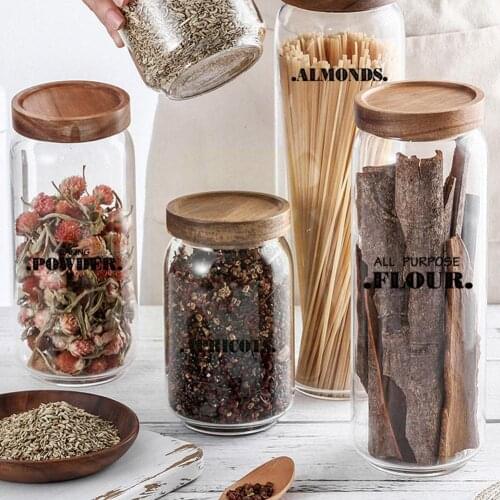 Waterproof Transparent Food Label Stickers Self-Adhesive Resistant Organization Label Stickers Stickers Kitchen Pantry Home E4S7