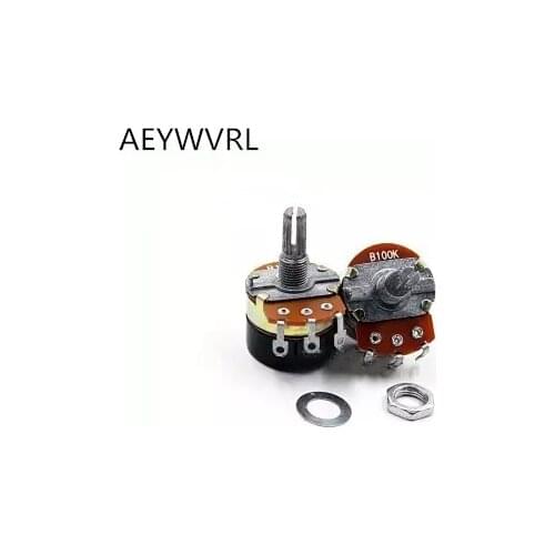 WH138-1 470R 1K 2K 1K5 10K 22K 47K 4K7 100K 220K 470K 1M ohm 3-Terminals Round Shaft Rotary Taper Carbon Potentiometer WH138