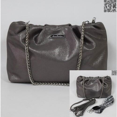 Womens bag, posess store, a55-0, three shape handles: chain, belt textile, Pu belt