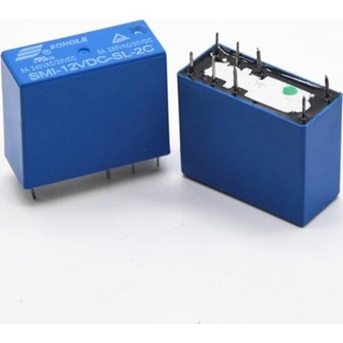 10PCS/lot Power relays SMI-12VDC-SL-2C 12V 5A 250VAC/30VDC 8pin New Original