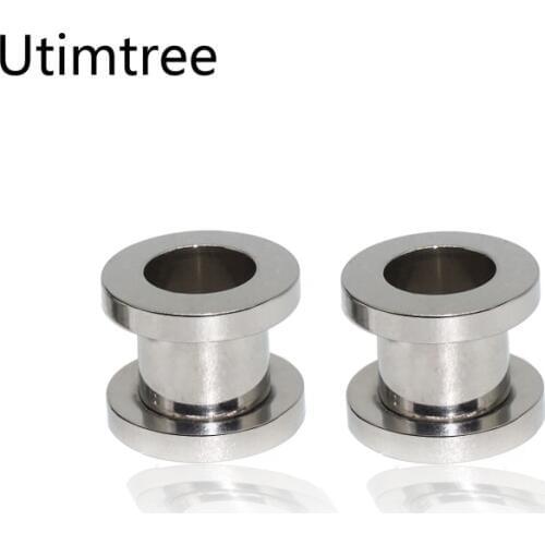 2Pcs Stainless Steel Screw Ear Plugs Tunnel Stretcher Flesh Gauge Ear Expander Punk Men Women Body Jewelry Earring Plug