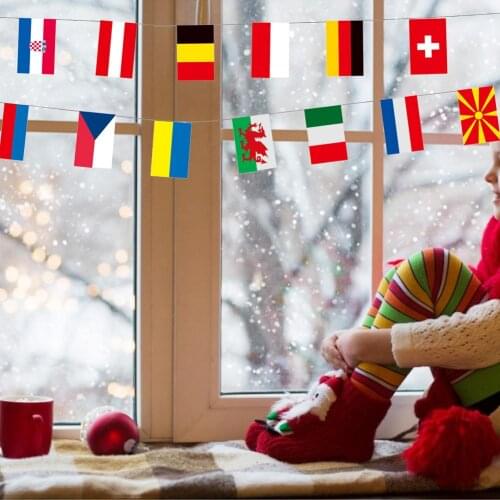 2021 European Football Championship Bunting Decorative Teams Flag Teams Flag Fan Supplies Team Flag Team Support Flag Hot Sale