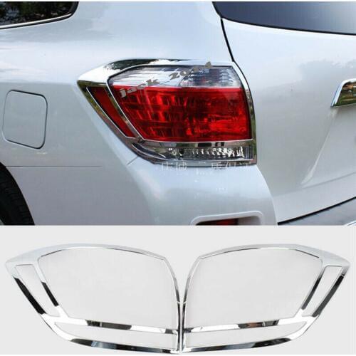 ABS Chrome Rear Light Tail Lamp Cover Trim 2pcs for Toyota Highlander 2008 2009 2010