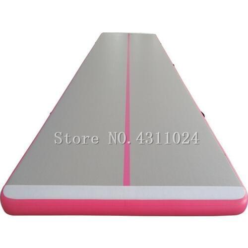 Free Shipping 7x1x0.2m Air Tumble Track Mat, Air Tumble Track Set Inflatable Airtrack Gymnastics Mat with Electric Air Pump