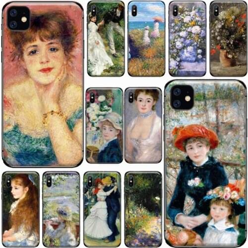 Auguste Renoir art painting Phone Case for iPhone 11 12 mini pro XS MAX 8 7 6 6S Plus X 5S SE 2020 XR Luxury brand shell funda