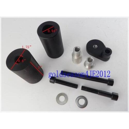 Black Frame Slider Fairing Protectors No Cut For Suzuki GSXR GSX-R 600 750