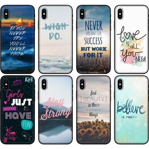 Black tpu Case For Huawei Honor 8a Prime 8s Prime 9 Lite honor 9A 9C 9X Premium 9x Pro 9S Case Cover inspirational Motivational