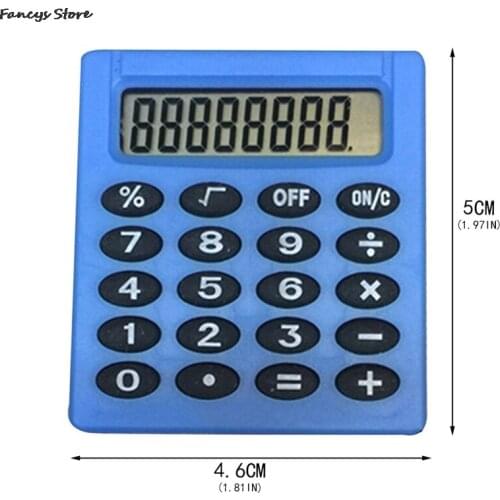 Black Mini Calculator 5*4.6cm Portable Gift Childrens Office Accessories Mini Cute Calculator Exam Pocket School Prize For Kids