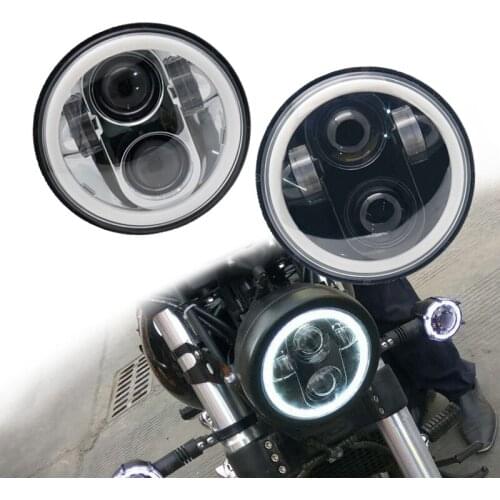 5-3/4 " headlight for 883 Harley Dyna Sportster XL883 XL1200 5.75 inch motorcycle round led headlight assembly High power w/lens