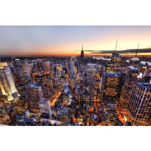 HD Prints Modern Art Wall Home Decor Oil Painting Canvas Overlooking the city of New York Pictures For Home Decoration