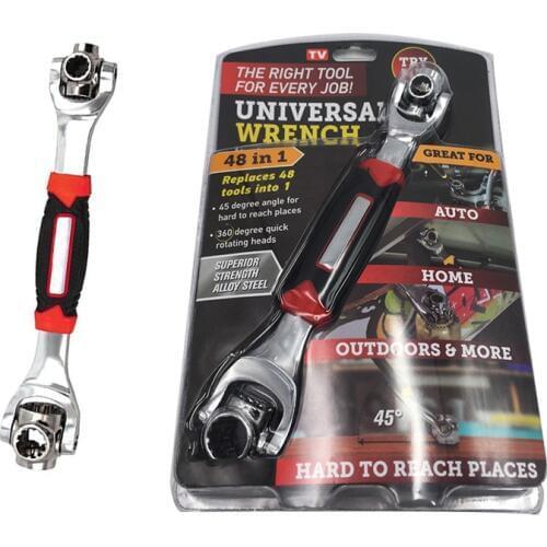 48 in 1 Tools Socket Works with Spline Bolts 360 Degree 6-Point Universial Furniture Car Repair Hand Tools