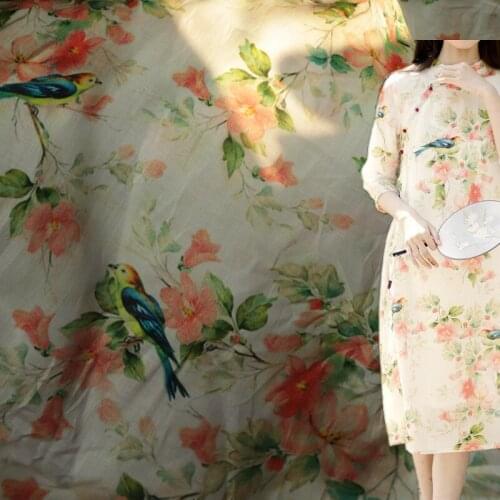 Comfortable High Quality Natural Pure Ramie Linens Cloth Fabric Summer Thin Chinese Style Robe Dress Tissu Diy Sewing