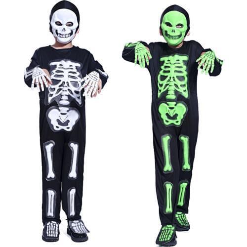 Halloween costume party dress skeleton ghost clothing masquerade party boys Funny skeleton clothes clothes role playing