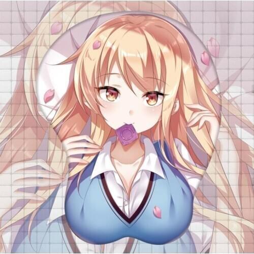 Shiina Mashiro Figure 3d Anime Soft Gel Gaming Mouse Pad Mousepad Wrist Rest Gifts Man Adult Toy